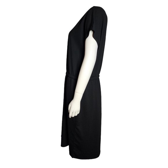 32 DEGREES COOL Solid All Black Pullover Drawstring Waist Dress Womens L Large - Picture 4 of 7